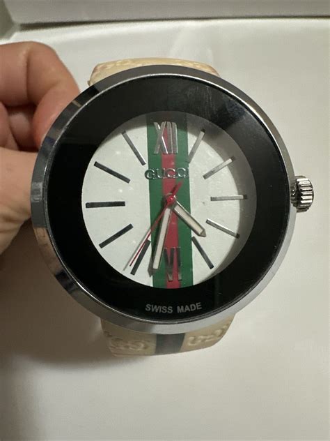 gucci 11912666|Gucci Ref. 1142 White Rubber Strap Digital Men's .